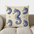 Axyaa Blue Starfish Pattern Throw Pillow Cover