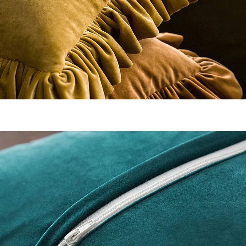 Axyaa Velvet Cushion Covers: Nordic Boho Style Decorative Pillows for Sofa and Bed