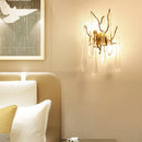 Axyaa Crystal Teardrop Wall Lamp: Luxury Living Room Bedroom Lighting Branch Decoration