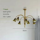 Axyaa French Retro Glass Chandelier - Designer Tulip Art Flower Chandelier