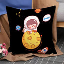 Axyaa Astronaut Theme Pillow Cover Set for Home Decor - 45*45 Size