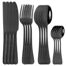 Axyaa 16-Piece Stainless Steel Western Dinnerware Cutlery Set