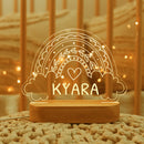 Axyaa Personalized Kids USB Night Light and Name Lamp for Nursery Bedroom Wall Decor