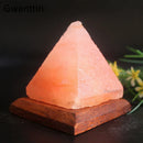 Axyaa Natural Crystal USB Salt Lamp Triangle Hand Carved Purifier Night Light
