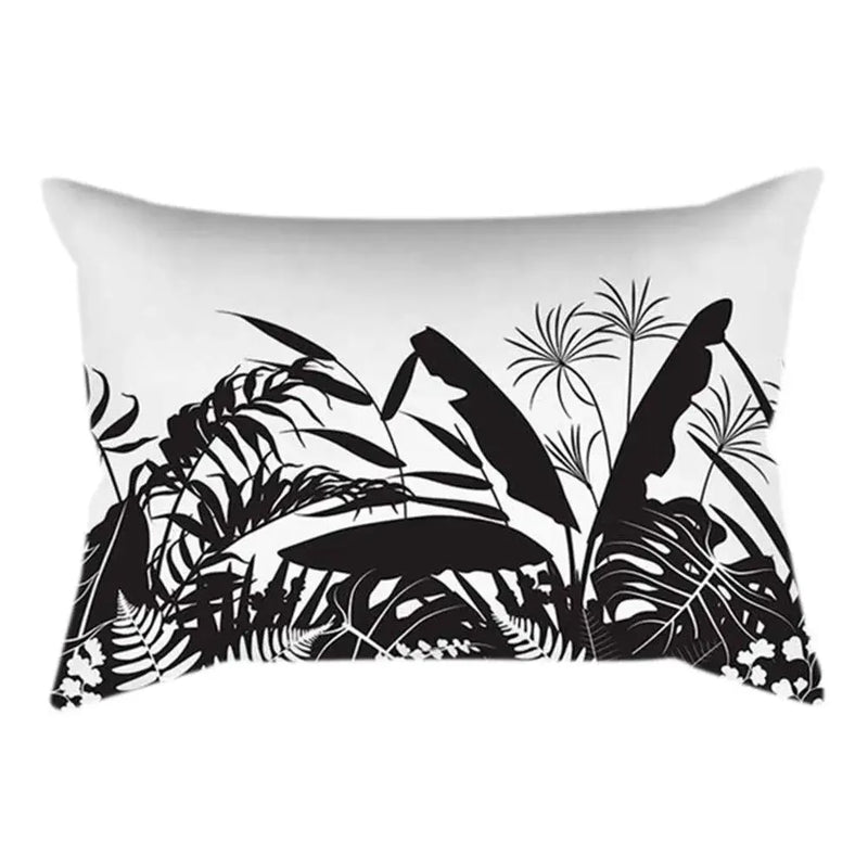 Axyaa Plant Art Polyester Cushion Cover Elegant for Living Room Sofa 30x50cm