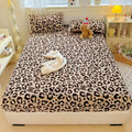 Axyaa Polka Dot Printed Milk Fleece Fitted Sheet - Thermal Mattress Cover