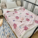 Axyaa Cartoon Milk Fleece Lamb Blanket - Spring/Autumn Season Sofa Nap Blanket
