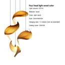 Axyaa Wing Maple Pendant Lamp Handmade Pleated Wooden Hanging Light Japanese Style