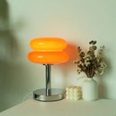 Axyaa Ceramic Table Lamp with Fabric Art Lampshade for Living Room Decor