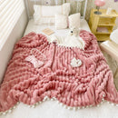 Axyaa Faux Rabbit Fur Blanket: Cozy Winter Sofa Throw