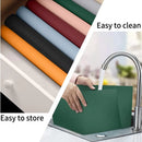 Axyaa Green Leather Placemats Set for Dining Table - Reversible & Wipeable