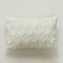 Axyaa White Plush 30x50 Rectangular Pillow Cover - Modern Soft Decor for Sofa & Living Room