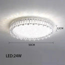 Axyaa LED Crystal Ceiling Lamp Modern Square Dimmable Dining Room Fixture