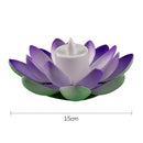 Axyaa Double Petal Lotus Night Light: Festive Floating Water Sensor Flower Color Light