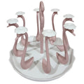 Axyaa Cup Holder Rack: Rotatable Swan-Shaped Bottle Dryer & Storage for Countertop
