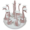 Axyaa Cup Holder Rack: Rotatable Swan-Shaped Bottle Dryer & Storage for Countertop