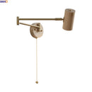 Axyaa Swing Arm LED Wall Sconce Lamp - Ash Wood Finish