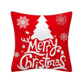 Axyaa Merry Christmas Print Sofa Cushion Decoration Pillowcase