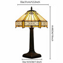 Axyaa Retro Desk Lamp with Modern Stained Glass Handcrafted Shade