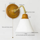 Axyaa Vintage Copper Wall Lights with Cracked Glass - LED Fixture for Bedroom, Bathroom & Living Room