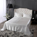 Axyaa Silky Satin Queen Bed Sheet Set Luxury Solid High End Rayon Sheets