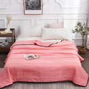Axyaa Thin Stripe Lightweight Comforter - Full Queen, Breathable Quilt Blanket