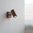 Axyaa Wood LED Wall Lamp Sconce Pull Chain Switch Square Round Light