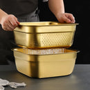 Axyaa Stainless Steel Mixing Bowl Strainer Colander Vegetable Washing Basin