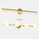 Nordic Copper LED Mirror Wall Light for Home Decor, Axyaa Glass Fixture