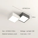Axyaa Square LED Ceiling Lamp for Aisle, Bedroom, Study, Balcony - Modern Black White Lighting
