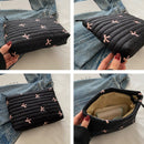 Axyaa Embroidery Handbag Pencil Mobile Phone Makeup Travel Organizer