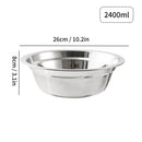 Axyaa Stainless Steel Salad Bowls Large Capacity Food Container Kitchen Tableware