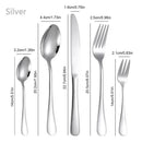 Axyaa 30-Piece Stainless Steel Tableware Set for Hotel and Dining