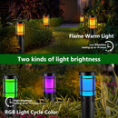 Axyaa Solar Flame RGB Pathway Lights for Outdoor Landscape Decor