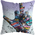 Axyaa Graffiti Street Art Pillow Covers - Home Decoration Lions David Lips Cover