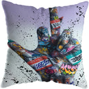 Axyaa Graffiti Street Art Pillow Covers - Home Decoration Lions David Lips Cover