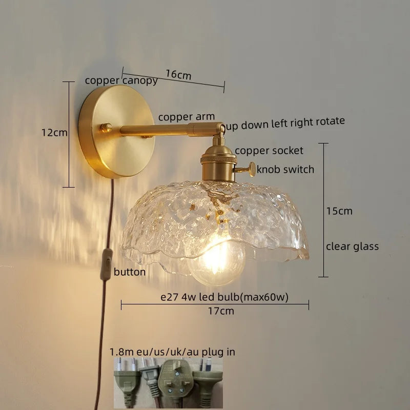 Axyaa Green Glass LED Wall Lamps | Modern Applique Murale for Home Decor