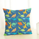 Axyaa Dinosaur Print Cotton Linen Pillowcase for Home Decor