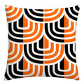 Axyaa Orange Yellow Geometric Pillowcase, Custom Sizes for Living Room Sofa, Home Decor