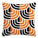 Axyaa Orange Yellow Geometric Pillowcase, Custom Sizes for Living Room Sofa, Home Decor