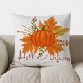Axyaa Autumn Pumpkin & Floral Throw Pillow Cover for Sofa, Bedroom, Car