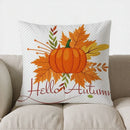 Axyaa Autumn Pumpkin & Floral Throw Pillow Cover for Sofa, Bedroom, Car