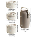 Axyaa Double-layer Insulated Stainless Steel Lunch Box with Storage Bag