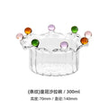 Axyaa Clear Glass Fruit Plate Bowl - Large Capacity Dessert Ice Cream Dish
