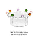 Axyaa Clear Glass Fruit Plate Bowl - Large Capacity Dessert Ice Cream Dish