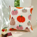 Embroidered Halloween Pillowcase Cojines Orange Pumpkin Spider Web Pillowcases