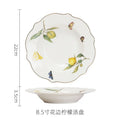 Axyaa European Lemon Ceramic Dinner Plate Set for Home Dining