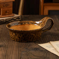 Axyaa Leopard Print Ceramic Salad Bowl Set