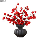 Axyaa Lotus Ruffles Ceramic Vase: Aesthetic Floral Room Decor & Flowers Arrangement