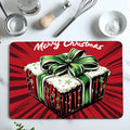Axyaa Christmas Kitchen Draining Mat - Quick Dry & Absorbent Dish Drying Pad